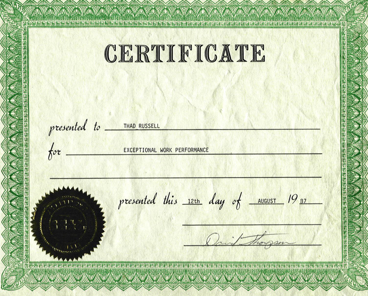 Exceptional Work Performance